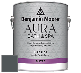 Benjamin Moore Aura 532 Bath & Spa Waterborne Interior Paint Matte Finish краска цвет 2135-20 Stonecutter