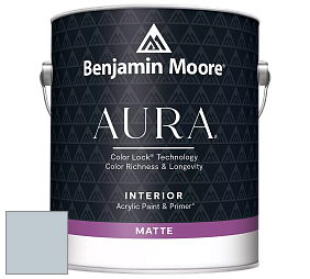Benjamin Moore Aura 522 Interior Paint - Matte краска цвет 2129-60 Mt. Rainier Gray