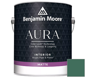 Краска Benjamin Moore Aura Interior Paint - Matte (522) цвет 595 Deep Jungle
