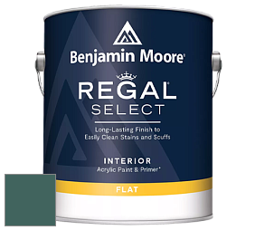Benjamin Moore 547 Regal Select Waterborne Interior Flat Finish краска цвет 2051-20 Pine Green