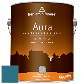 Benjamin Moore Aura 634 Waterborne Exterior Low Lustre Finish краска цвет 2058-30 Deep Ocean
