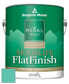 Benjamin Moore W105 Regal Select Exterior Paint-MoorLife Flat Finish краска цвет 656 Miami Teal