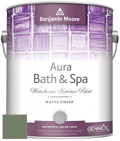 Benjamin Moore Aura 532 Bath & Spa Waterborne Interior Paint Matte Finish краска цвет NCS S 5020-G30Y 