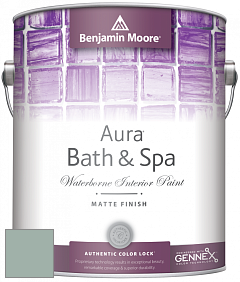 Benjamin Moore Aura 532 Bath & Spa Waterborne Interior Paint Matte Finish краска цвет NCS S 3010-B90G 