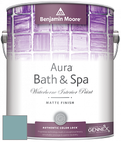 Benjamin Moore Aura 532 Bath & Spa Waterborne Interior Paint Matte Finish краска цвет NCS S 3020-B30G 