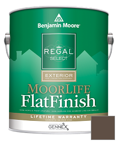 Краска Regal Select Exterior Paint-MoorLife Flat Finish (W105) цвет 2108-10 Ferret Brown