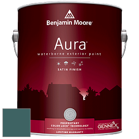 Benjamin Moore Aura 631 Waterborne Exterior Satin Finish краска цвет 2053-20 Dark Teal