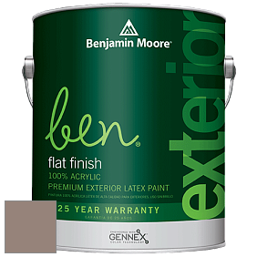Benjamin Moore Ben 541 Waterborne Exterior Flat Finish краска цвет 2107-40 Driftwood