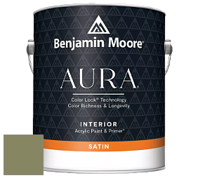 Benjamin Moore Aura 526 Waterborne Interior Satin Finish покрытие цвет 2144-20 Eucalyptus Leaf