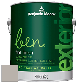 Benjamin Moore Ben 541 Waterborne Exterior Flat Finish краска цвет 1551 La Paloma Gray