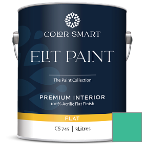 Краска COLOR SMART CS 745 ELIT PAINT глубокоматовая моющаяся краска цвет 615 Mayan Green