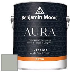 Benjamin Moore Aura 526 Waterborne Interior Satin Finish покрытие цвет 2138-50 Misted Green