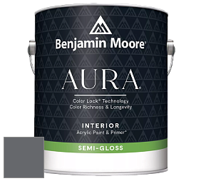 Benjamin Moore Aura 528 Waterborne Interior Semi-gloss Finish краска цвет 1616 Stormy Sky