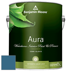Benjamin Moore Aura 528 Waterborne Interior Semi-gloss Finish краска цвет 2061-30 Bermuda Blue