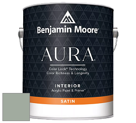 Benjamin Moore Aura 526 Waterborne Interior Satin Finish покрытие цвет 697 Scenic Drive