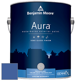 Benjamin Moore Aura 632 Waterborne Exterior Semi-Gloss Finish краска цвет 2067-30 Twilight Blue