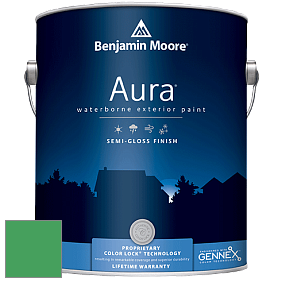 Benjamin Moore Aura 632 Waterborne Exterior Semi-Gloss Finish краска цвет 2037-30 Kelly Green