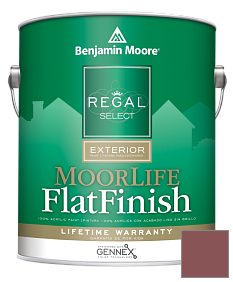 Краска Regal Select Exterior Paint-MoorLife Flat Finish (W105) цвет 1295 Apache Red