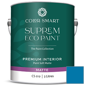 Краска COLOR SMART CS 619 SUPREM ECO PAINT матовая краска цвет 791 Paddington Blue