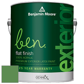 Benjamin Moore Ben 541 Waterborne Exterior Flat Finish краска цвет 2034-30 Grassy Fields