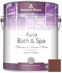 Краска Benjamin Moore Aura Bath & Spa Interior Paint Matte Finish (532) цвет 2092-10 Clydesdale Brown