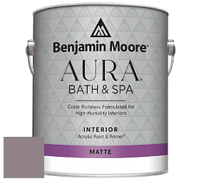 Benjamin Moore Aura 532 Bath & Spa Waterborne Interior Paint Matte Finish краска цвет 1448 Frozen in Time