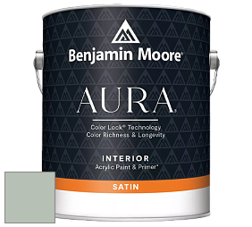 Benjamin Moore Aura 526 Waterborne Interior Satin Finish покрытие цвет 459 Woodland Green
