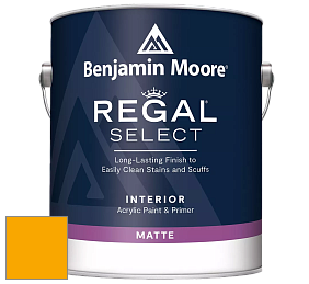 Benjamin Moore 548 IRegal Select Interior Paint - Matte краска цвет 2020-10 Bumble Bee Yellow