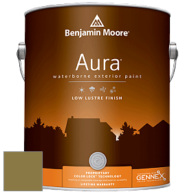 Benjamin Moore Aura 634 Waterborne Exterior Low Lustre Finish краска цвет 2149-10 Newt Green