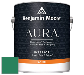 Benjamin Moore Aura 526 Waterborne Interior Satin Finish покрытие цвет 2042-20 Reef Green