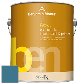 Benjamin Moore Ben W625 Premium Interior Latex Flat краска цвет 776 Santa Monica Blue