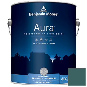 Краска Aura Waterborne Exterior Semi-Gloss Finish (632) цвет 2049-20 Oasis Blue