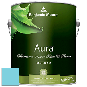 Benjamin Moore Aura 528 Waterborne Interior Semi-gloss Finish краска цвет NCS S 0540-B10G 