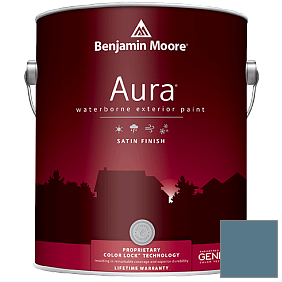Краска Aura Waterborne Exterior Satin Finish (631) цвет 1665 Mozart Blue