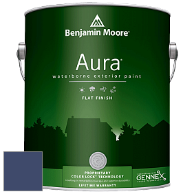 Benjamin Moore Aura 629 Waterborne Exterior Flat Finish краска цвет 2065-10 Admiral Blue