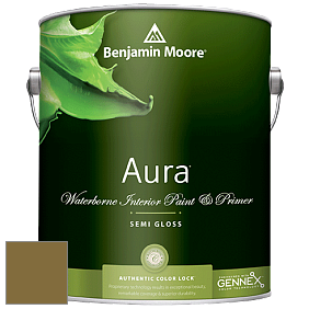 Benjamin Moore Aura 528 Waterborne Interior Semi-gloss Finish краска цвет NCS S 5040-G90Y 
