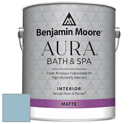 Benjamin Moore Aura 532 Bath & Spa Waterborne Interior Paint Matte Finish краска цвет NCS S 2020-B 
