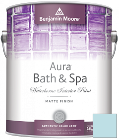 Краска Benjamin Moore Aura Bath & Spa Interior Paint Matte Finish (532) цвет 771 Blue Allure