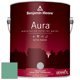 Benjamin Moore Aura 631 Waterborne Exterior Satin Finish краска цвет 2040-40 Summer Basket Green