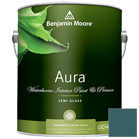 Краска Aura Waterborne Interior Semi-gloss Finish (528) цвет 2054-20 Beau Green