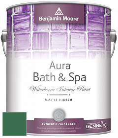Benjamin Moore Aura 532 Bath & Spa Waterborne Interior Paint Matte Finish краска цвет 2040-20 Green Meadows