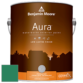 Benjamin Moore Aura 634 Waterborne Exterior Low Lustre Finish краска цвет 2042-20 Reef Green