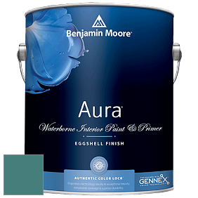 Benjamin Moore Aura 524 Waterborne Interior Eggshell Finish краска цвет 2049-30 Teal Ocean