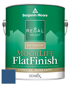 Benjamin Moore W105 Regal Select Exterior Paint-MoorLife Flat Finish краска цвет 2064-20 Patriot Blue