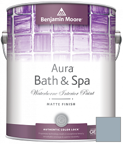 Краска Benjamin Moore Aura Bath & Spa Interior Paint Matte Finish (532) цвет 2129-50 Winter Lake
