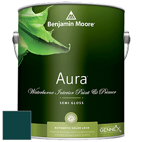 Benjamin Moore Aura 528 Waterborne Interior Semi-gloss Finish краска цвет RAL 6004 