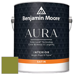 Benjamin Moore Aura 526 Waterborne Interior Satin Finish покрытие цвет NCS S 3060-G50Y 