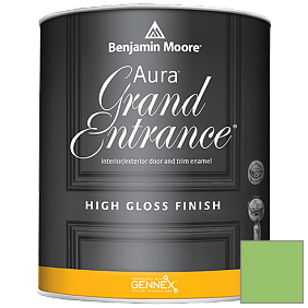 Краска Benjamin Moore Aura 148 Grand Entrance High Gloss эмаль цвет 558 Killala Green