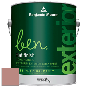Benjamin Moore Ben 541 Waterborne Exterior Flat Finish краска цвет 2094-40 Soft Cranberry