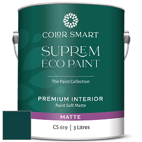 COLOR SMART CS 619 SUPREM ECO PAINT матовая краска цвет RAL 6004 